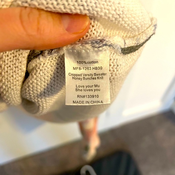 Show Me Your Mumu Cropped Knit Sweater Size Small - Picture 5 of 5